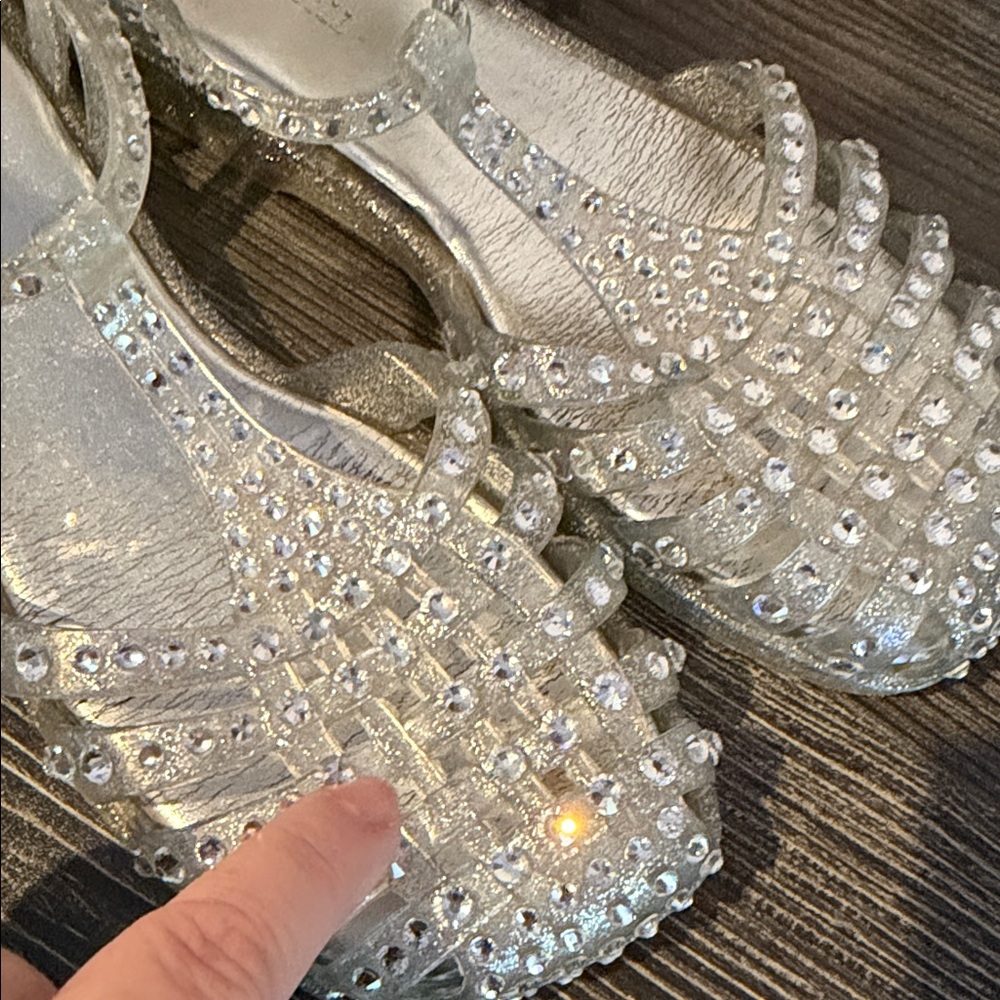 Jeffrey Campbell Gelly Silver Studded Sandals - Picture 5 of 8